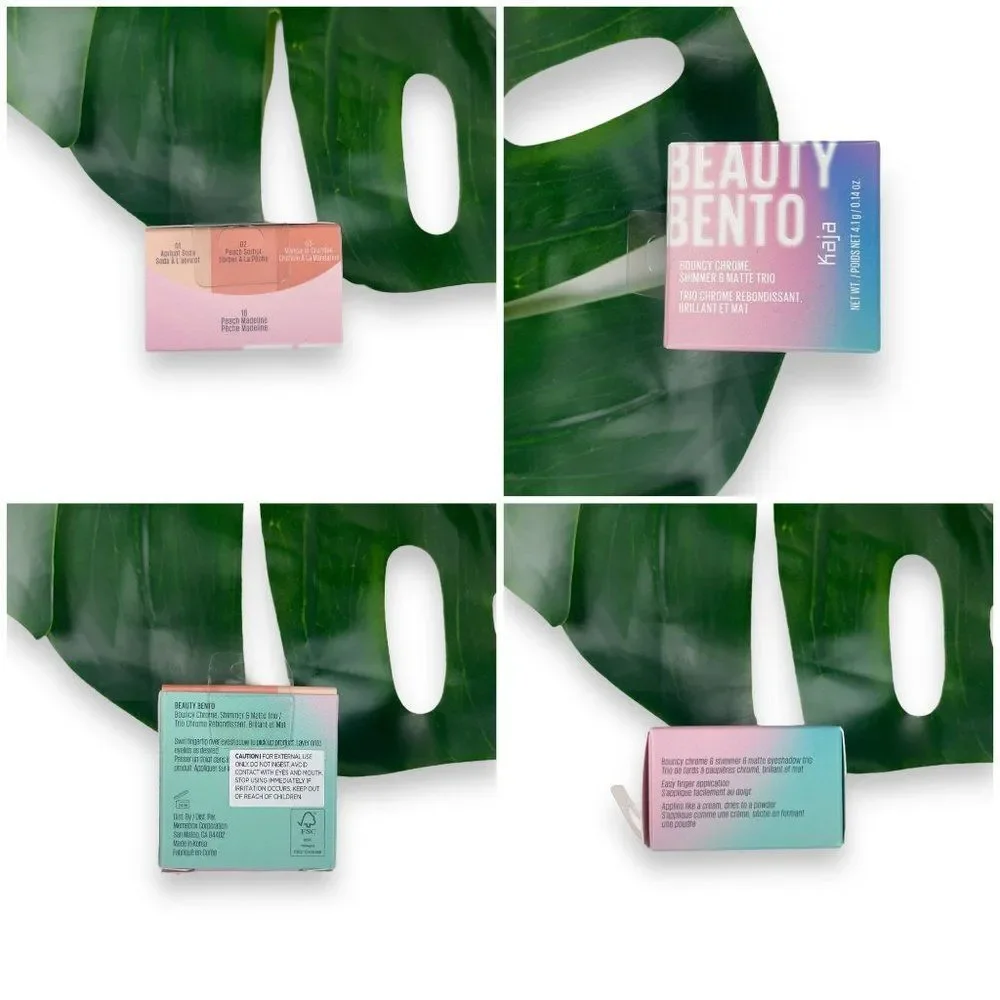 🆕 Kaja Eye Bento Bouncy Eyeshadow Trio in Peach Madeline